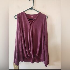 Alya purple Long Sleeve blouse size womens small oversized